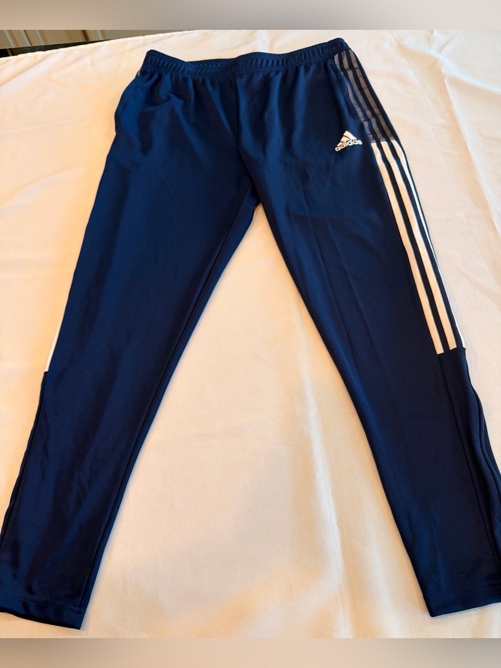 Adidas Tiro Men’s Navy and White Track Pants with Aeroready Tech Size XLT